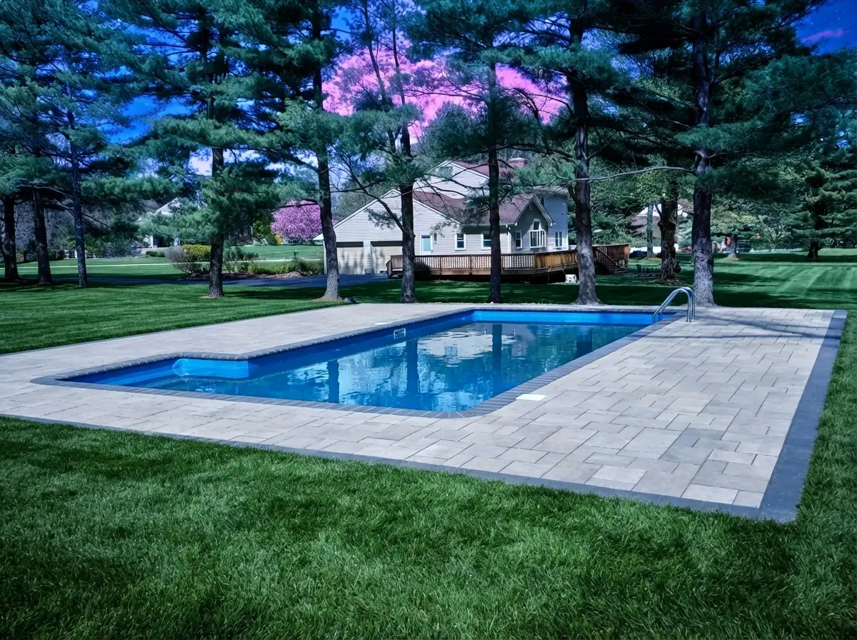 Completed pool project in New Jersey