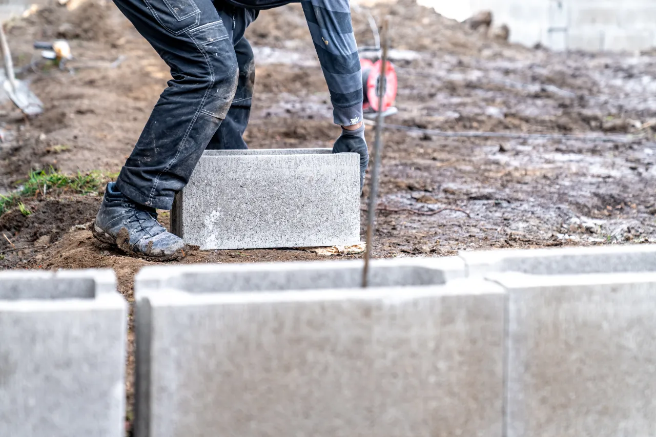 Foundation masonry for a New Jersey home