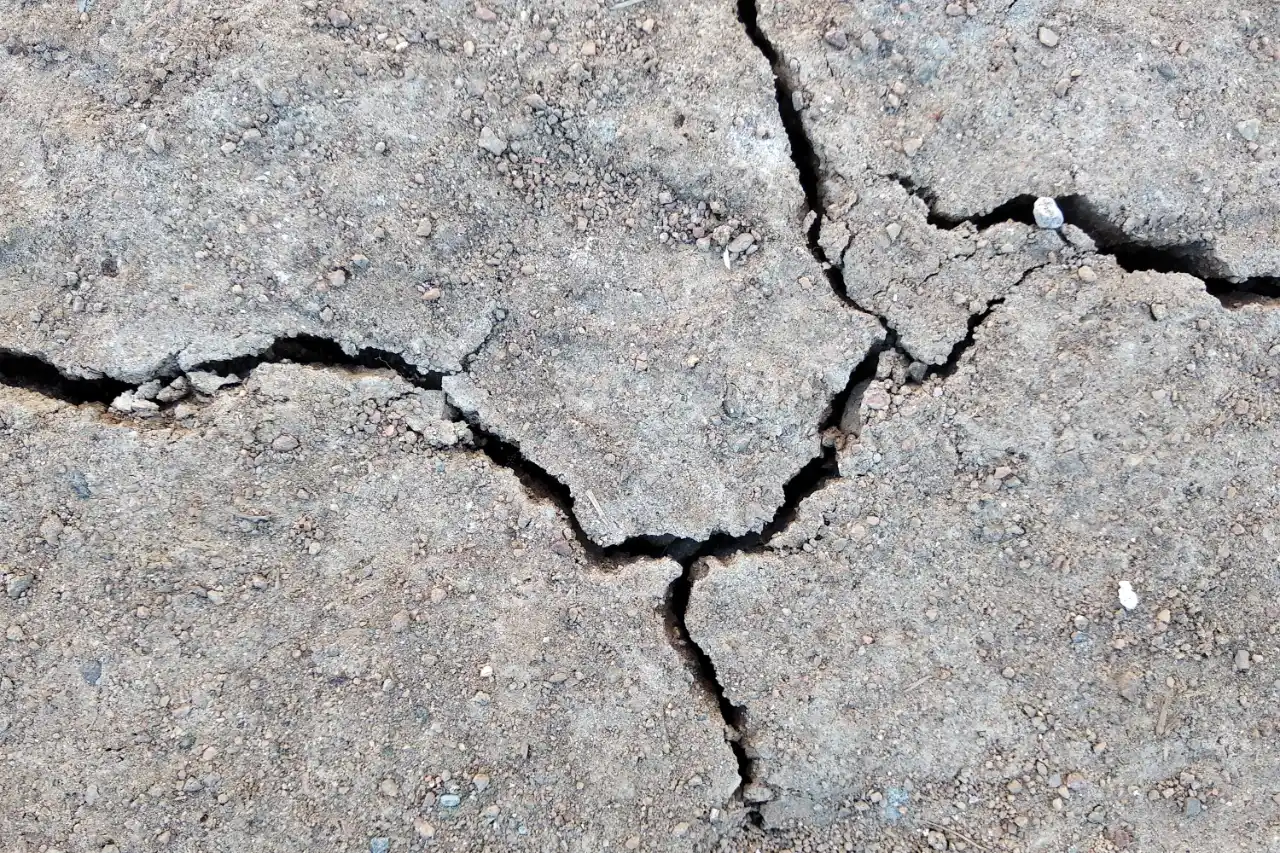 Cracked concrete surface in New Jersey needing repair