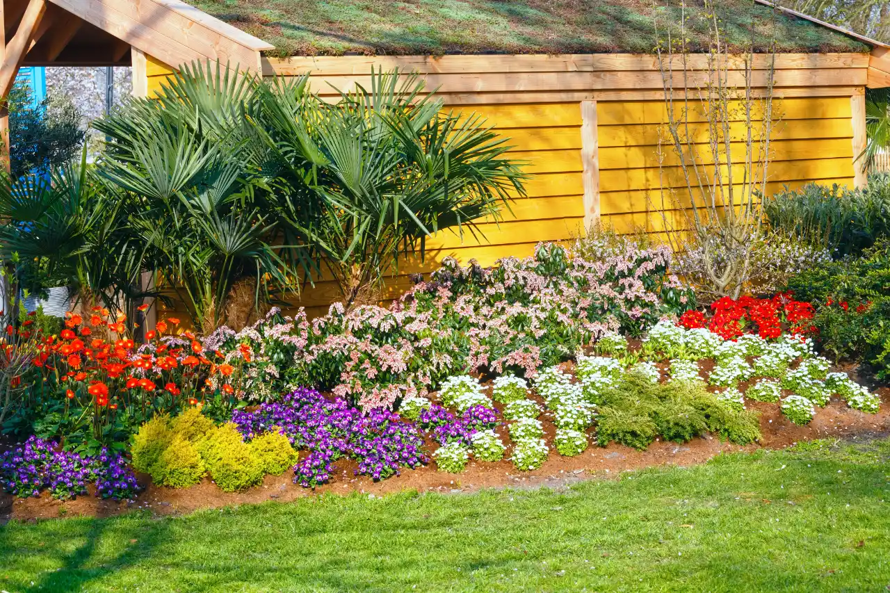 Colorful flower bed in a New Jersey garden