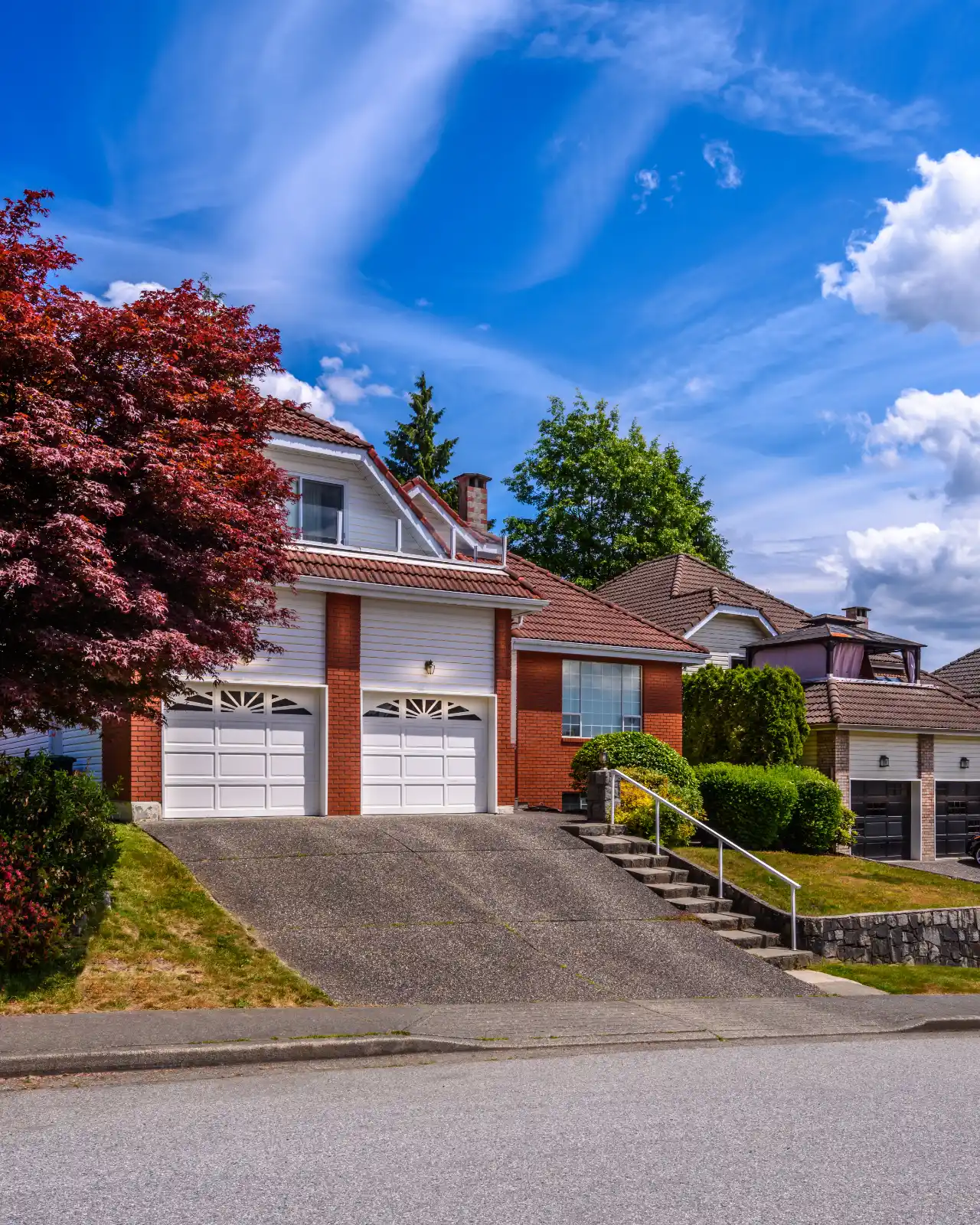 Professionally landscaped home exterior